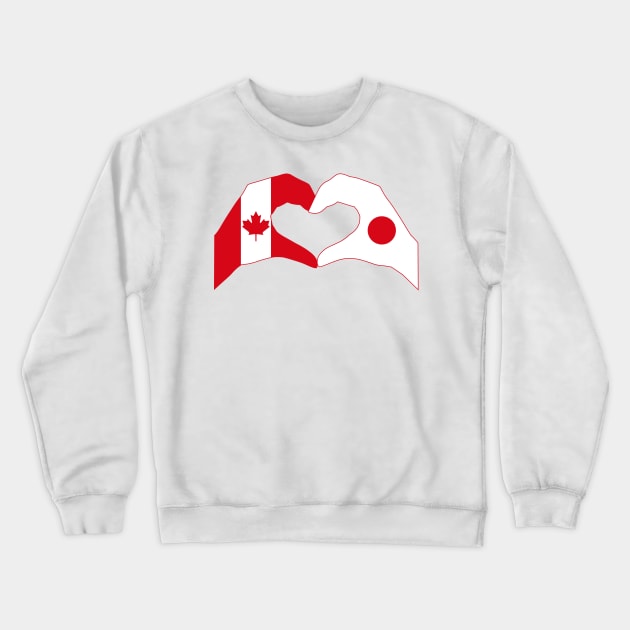 We Heart Canada & Japan Patriot Flag Series Crewneck Sweatshirt by Village Values